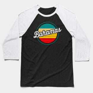 The Bahamas Retro Sunset Baseball T-Shirt